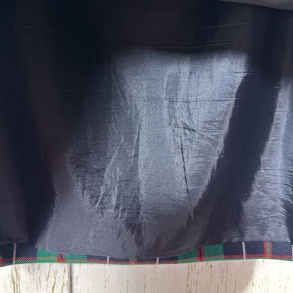 J.Crew Plaid Wool Mini Skirt Green Navy Tartan Preppy Classic 0 Academia Holiday - Picture 9 of 13